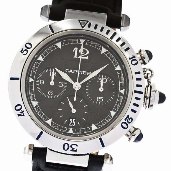 CARTIER Pasha 38 mm W3105155 Chronograph Gray Dial Automatic Men's Watch_880608 - Picture 1 of 5